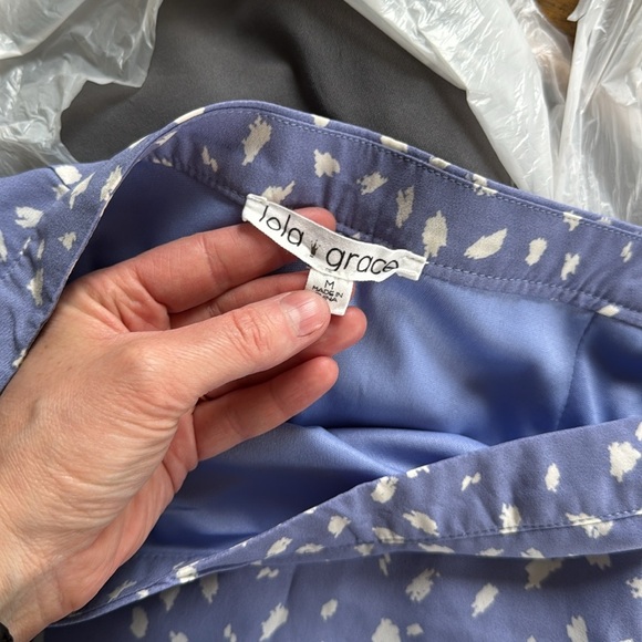 Lola + Grace Blue Patterned Women's Skirt medium - Picture 4 of 6